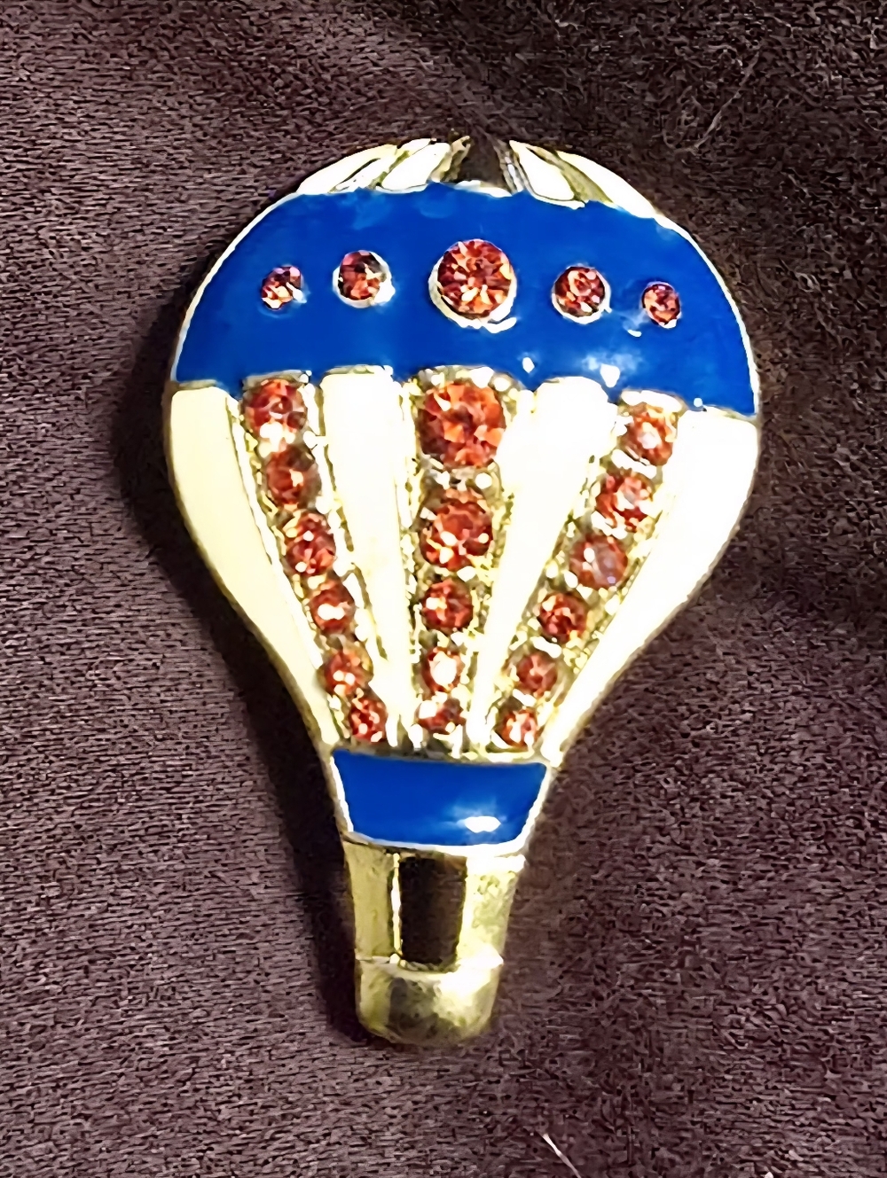 Patriotic Hot Air Balloon Enamel Pin Brooch